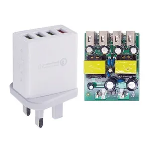 Tiensun PCBA High Quality 4-Port Travel Charger Wall Charger Xiaomi Samsung Huawei thumbnail-1