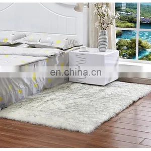Factory Custom Luxury and Soft Faux Fur Rug White Lamb Rug Carpet thumbnail-3