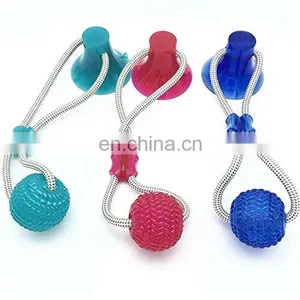 Interactive Chewing Biting Dog Toy Suction Cup Pet Molar Bite Ball Chew Toy thumbnail-3