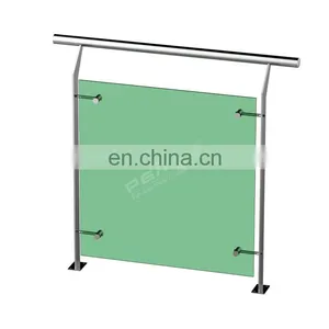 Balcony Handrails Stainless Steel Glass Railing For Outdoor thumbnail-3