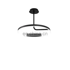 Bedroom Lamp Nordic Minimalist Modern Dining Room Lamp Minimalist Personality Master Bedroom Room Line Led Ceiling Lamp thumbnail-6