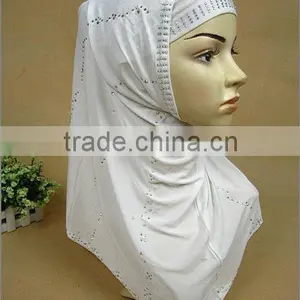 A452 Popular HIJAB SCARF / Beaded Muslim 2pcs HIJAB thumbnail-1