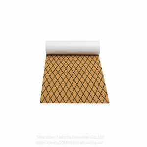 NEKEKE 70*190*0.6 cm Golden Yellow + Black + Diamond on Surface Boat Yacht Marine EVA Deck Foam Sheet Composite Outdoor Decking thumbnail-1
