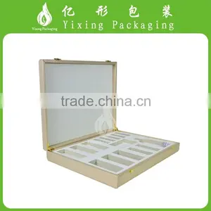 Custom Material Wooden Covered With Suede PU Leather Cosmetic Gift Storage Box thumbnail-2