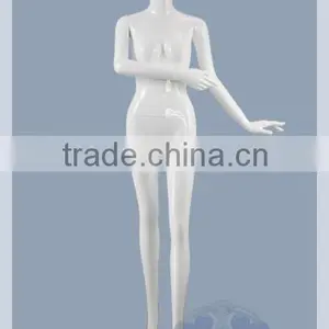 Fashion Glossy White Mannequin for Clothing Shop thumbnail-1