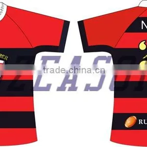High Quality OEM Design Pattern Striped Rugby Jersey for Tournament Training thumbnail-4