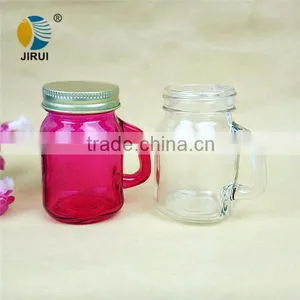 Mini Drinking Glass Mason Jar With Screw Cap thumbnail-1