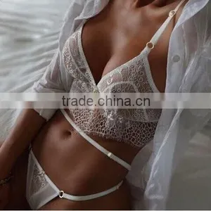 C23311B Wholesale Young Girls Fashion Sexy White Lace Lingeries thumbnail-1