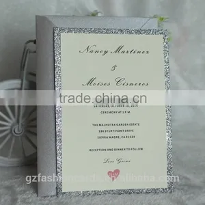 Elegant Card Royal Purple Ribbon Silver Glitter Paper Wholesale thumbnail-6