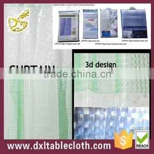 3d EVA Extra Long Double Swag Shower Curtain With Hookless thumbnail-1