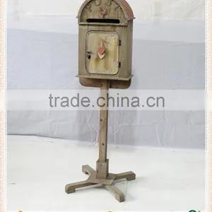Vintage Wholesale Wooden Designer Post Box for Home Decor. HW15A00324 thumbnail-1