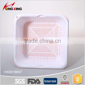 BPA Free Container Kitchen Plastic Colander With Tray thumbnail-6