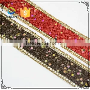 Bling Bling Fashion Hot Fix Rhinestone Trimming Stiking on Dress thumbnail-2