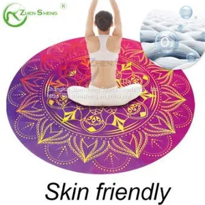 Circular Suede Rubber Multifunction Exercise Fitness Pilates Yoga Mat thumbnail-5