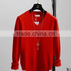 Hot Sale 2016 Fashion Design Pullover Sweater Knitted Sweater for Girls thumbnail-1