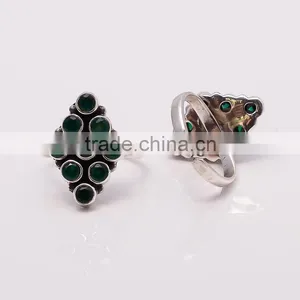 EMERALD TOE RING ,925 Sterling Silver Jewelry Wholesale,WHOLESALE SILVER JEWELRY,SILVER EXPORTER,SILVER JEWELRY FROM INDIA thumbnail-1