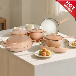 Enamel 6-Piece Cast Iron Pots and Pans Set Manufacturer thumbnail-1