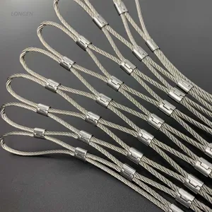 Wholesale Price for 50*92mm Diagonal Size Stainless Steel Wire Rope Ferrule Mesh for Safety Nets and Zoo thumbnail-3