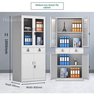 Multi-layer Filing Cabinet | Space-Saving, Adjustable Layout Shelf Organizer | for Maximized Office Storage Efficiency thumbnail-3