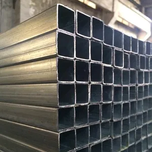 Stock Welded Square Steel Tube, Black Carbon Steel Rectangular Pipe, ERW Hollow Section With Full Sizes & Custom Cutting thumbnail-3