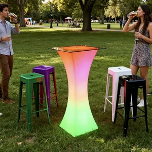 Wholesale LED Bar Table 16 Color-Changing Illuminated Table Waterproof Outdoor Led Table for Event & Party Rentals thumbnail-5