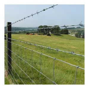 Barbed Wire Mesh Fence, Galvanized, CE Certified, 200m/500m Length, for Protecting Railways and Highways, Fastest Delivery thumbnail-1