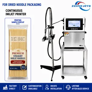 Small Character CIJ Inkjet Printer for Dried Noodle Plastic Laminated Bags Date Batch Code Printing thumbnail-1