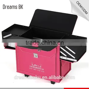 2016 Guangzhou Factory Professional Make Up Cosmetic Beautiful Trolley Case thumbnail-1