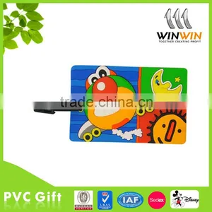 Fashion and Cutely Personalized Emboss Your LOGO Soft Pvc Luggage Tag Custom thumbnail-1