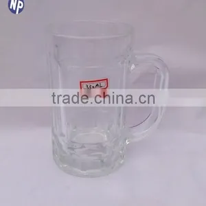 Hot Sale Clear Glass Beer Mug With Handle thumbnail-1