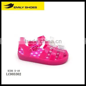 Kid's Fuchsia Jelly Sandal With Cute Insole Pattern thumbnail-1