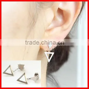 925 Sterling Silver High Polished Triangle Shape Silver Ear Jacket thumbnail-1