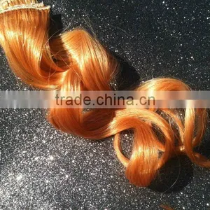Golden Copper Highlight Clip In Hair Extension Remy Human Hair thumbnail-1