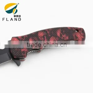 New Design Skull Pattern PP Handle Folding Black Blade Best Pocket Knife thumbnail-5