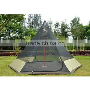 Camper Trailers Indian Double Pole Camping Layer 3 4 Person Rainproof Double Bell Tent thumbnail-5