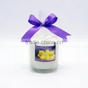 Black Glass Candle Jar,black Candle Holder With Color Ribbon thumbnail-3