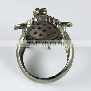 Tortoise Ruby & Diamond 925 Sterling Silver Jewelry, Handmade Silver Jewellery, Silver Jewellery India thumbnail-5
