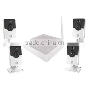 PPPOE DC12V HDD 4ch Nvr Kit With 4pcs HD Wifi IP Camera for Shop thumbnail-2