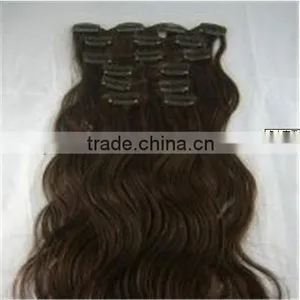 Natural Straight Human Clip in Hair Extensions thumbnail-1