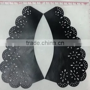 New Arrive Laser Cutting Neck Trimming PU Collar - S1408 thumbnail-3