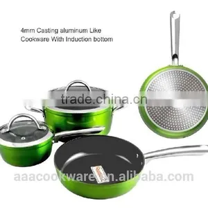 SA-12126 Color Aluminum Cookware Set Non Stick Aluminum Cookware Set thumbnail-1