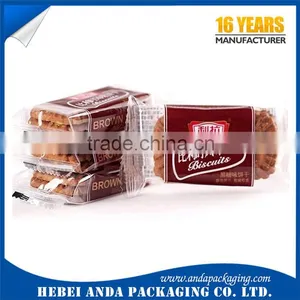 Custom Cookie Palstic Packaging, Cookie Wrapper Pouch Biscuits Packaging With Clear Window thumbnail-2
