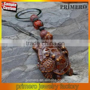 Retro Rosewood Wooden Tortoise Bead Key Chain Wholesale Custom thumbnail-1