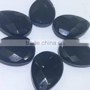 Wholesale Cheap Teardrop Pear Shaped Black Onyx Beads,black Onyx Gem Stone thumbnail-1