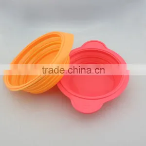 Folding Fashion Silicone Bowl Exquisite Silicone Bowl Customer Logo Silicone Bowl Many Colors Available thumbnail-1