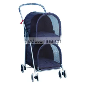 Blue Double Deck Pet Stroller thumbnail-1