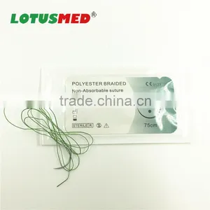 High Quality Polyester Braided Surgical Suture With CE/ISO Certification thumbnail-1