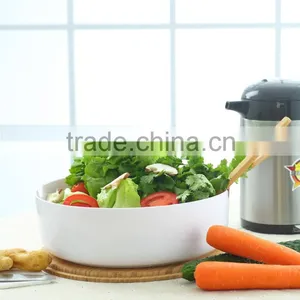 Hot Sell BPA Free Top Quality Salad Mixing Bowl Food Grade PP Bowl With Bamboo Lid Spoon and Fork thumbnail-1