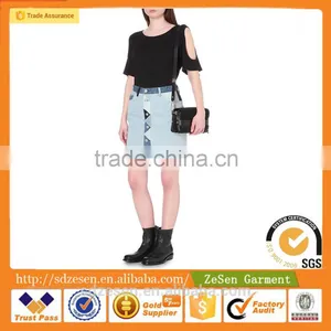 2016 Wholesale Casual Fashion Women Slim Denim Mini Skirts Sexy Skirt For Ladies thumbnail-1