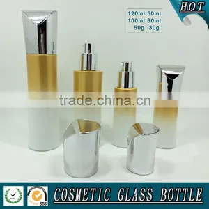 Luxury Cosmetic Empty Glass Lotion Bottle and Cosmetic Cream Jar thumbnail-4